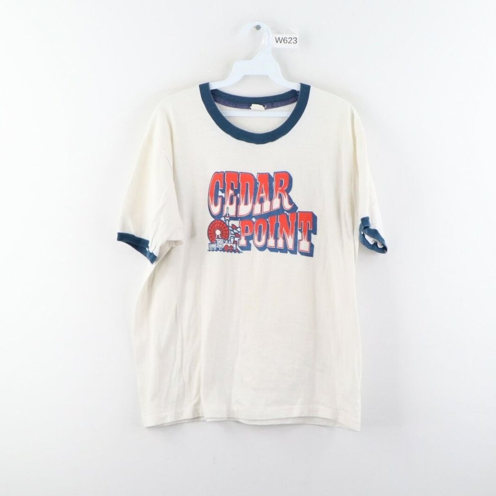 Vintage Cedar Point Amusement Park Ringer Shirt